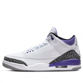 Nike Air Jordan 3 Retro Basketbalové Boty Pro Muže Černá Bílá Fialová