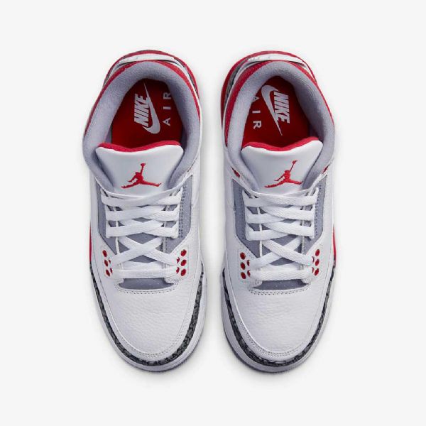 Nike Air Jordan 3 Retro Boty Pro Děti Bílá Černá Šedá Červená