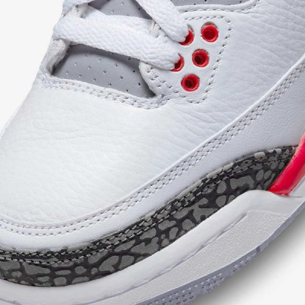 Nike Air Jordan 3 Retro Boty Pro Děti Bílá Černá Šedá Červená