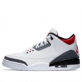 Nike Air Jordan 3 Retro Denim Se Basketbalové Boty Pro Muže Červené