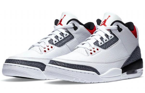 Nike Air Jordan 3 Retro Denim Se Basketbalové Boty Pro Muže Červené