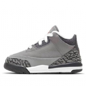Nike Air Jordan 3 Retro Td Basketbalové Boty Pro Děti Šedé