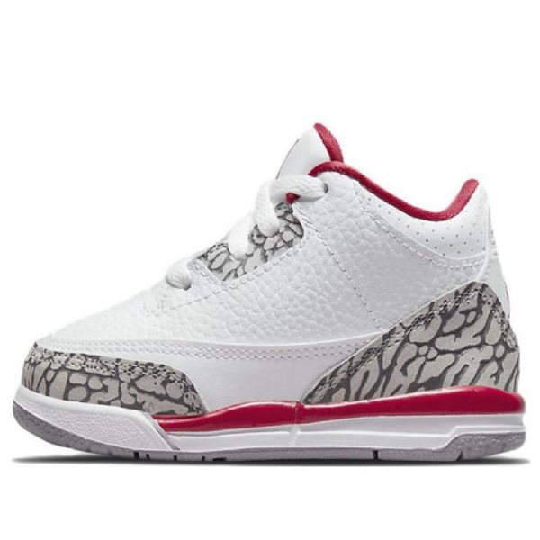 Nike Air Jordan 3 Retrotd Boty Pro Děti Bílá Červená
