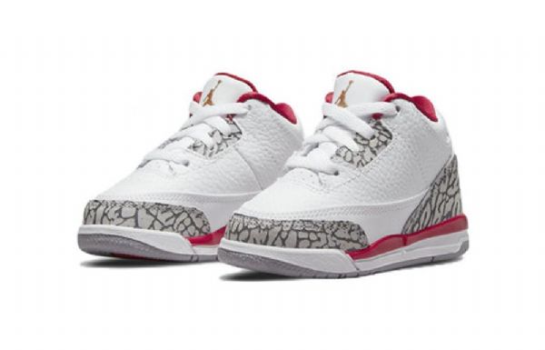 Nike Air Jordan 3 Retrotd Boty Pro Děti Bílá Červená