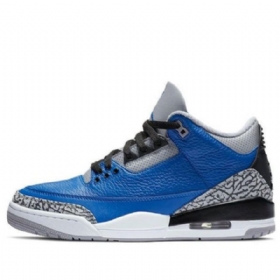 Pánské Basketbalové Boty Nike Air Jordan 3 Retro Černá Modrý