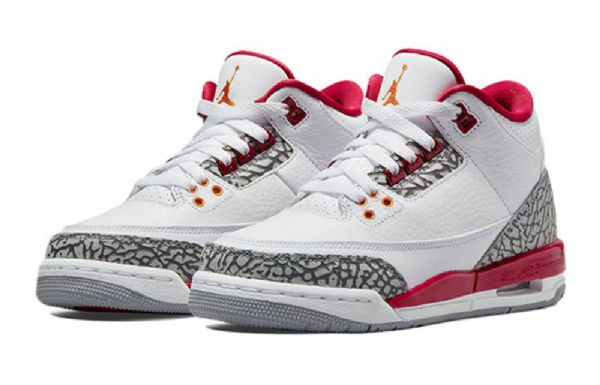 Pánské Basketbalové Boty Nike Air Jordan 3 Retro Gs Bílo Červené