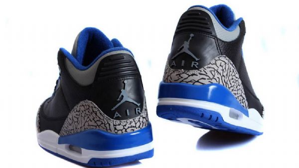 Pánské Sportovní Boty Nike Air Jordan 3 Černá Modrý