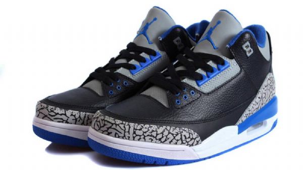Pánské Sportovní Boty Nike Air Jordan 3 Černá Modrý