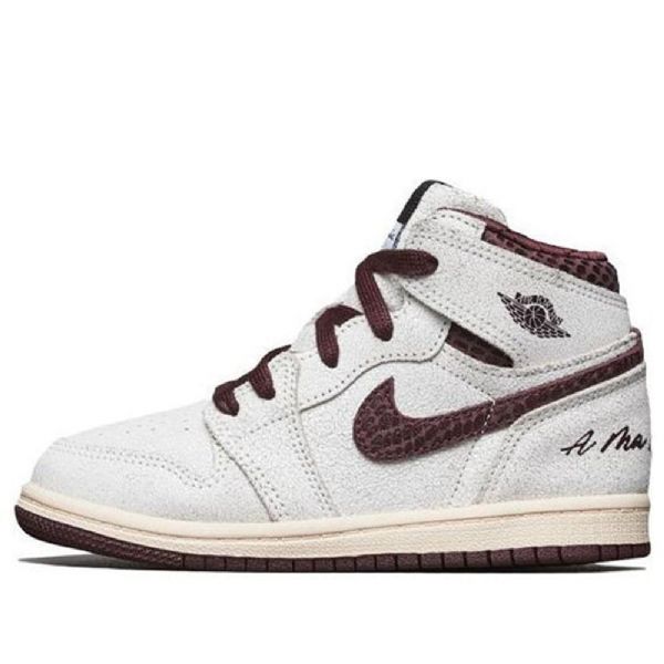 Boty Nike A Ma Maniére Air Jordan 1 High Tops Og Td Pro Děti Světle Šedé
