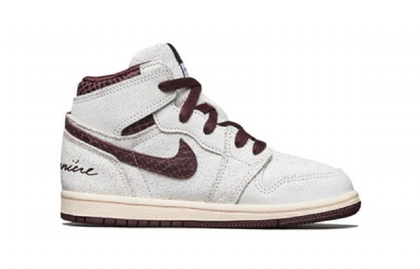 Boty Nike A Ma Maniére Air Jordan 1 High Tops Og Td Pro Děti Světle Šedé