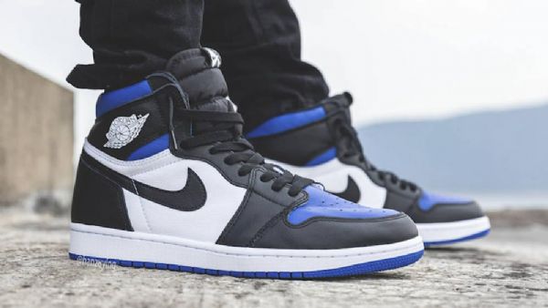 Boty Nike Air Jordan 1 High Tops Og Game Royal Pro Ženy Bílá Černá Modrá