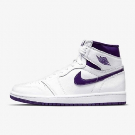 Boty Nike Air Jordan 1 High Tops Og Pro Ženy Bílá Fialová