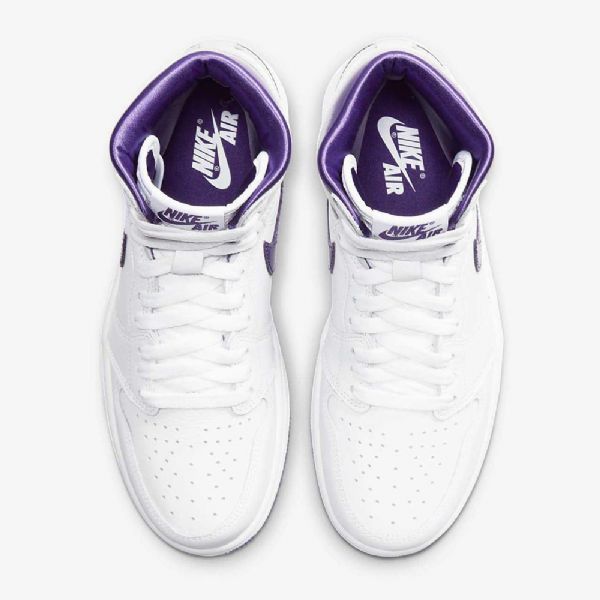 Boty Nike Air Jordan 1 High Tops Og Pro Ženy Bílá Fialová