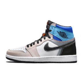 Boty Nike Air Jordan 1 High Tops Og Prototype Pro Ženy Khaki Černá Modrá