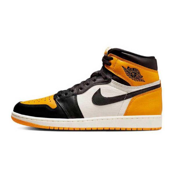 Boty Nike Air Jordan 1 High Tops Og Toe Taxi Pro Ženy Černá Žlutá Bílý