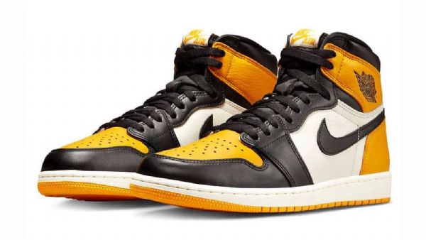 Boty Nike Air Jordan 1 High Tops Og Toe Taxi Pro Ženy Černá Žlutá Bílý