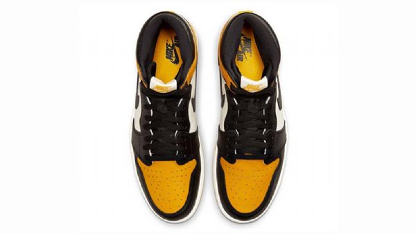 Boty Nike Air Jordan 1 High Tops Og Toe Taxi Pro Ženy Černá Žlutá Bílý