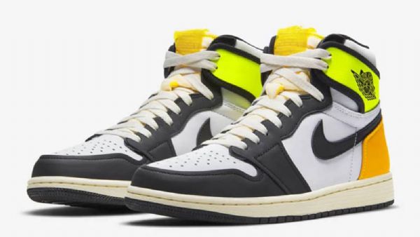 Boty Nike Air Jordan 1 High Tops Volt Pro Ženy Bílý Černá Zlatý