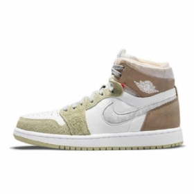 Boty Nike Air Jordan 1 High Tops Zoom cmft Pro Muže Bílý Khaki Mint