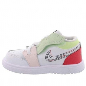 Boty Nike Air Jordan 1 Low Tops Alt Td Pro Děti Bílé