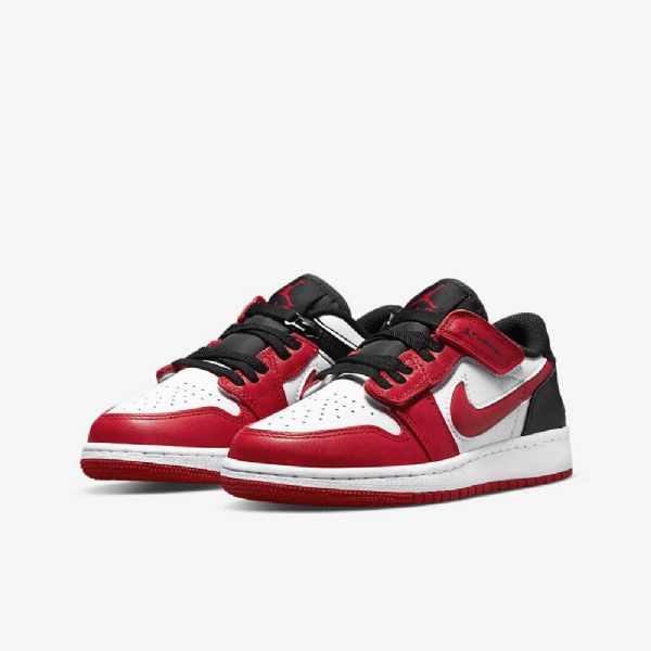 Boty Nike Air Jordan 1 Low Tops Flyease Pro Děti Bílá Černá Červená