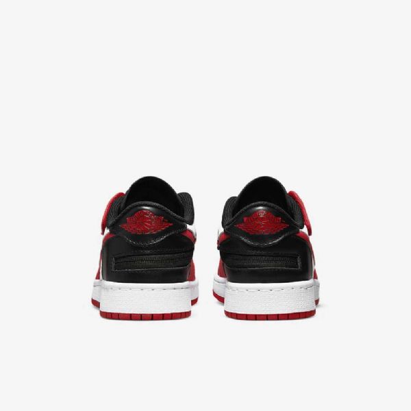 Boty Nike Air Jordan 1 Low Tops Flyease Pro Děti Bílá Černá Červená