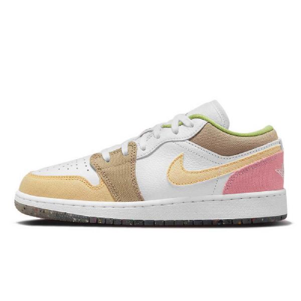Boty Nike Air Jordan 1 Low Tops Gs Pro Ženy Béžová Bílá Růžová