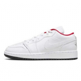 Boty Nike Air Jordan 1 Low Tops Gs Pro Ženy Bílo Červené