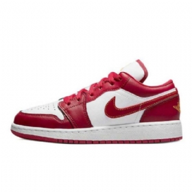 Boty Nike Air Jordan 1 Low Tops Gs Usc Pro Ženy Červený Bílý