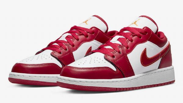 Boty Nike Air Jordan 1 Low Tops Gs Usc Pro Ženy Červený Bílý