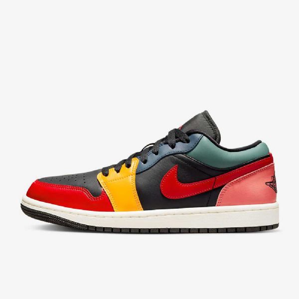 Boty Nike Air Jordan 1 Low Tops Se Pro Ženy Černá Modrá Červená