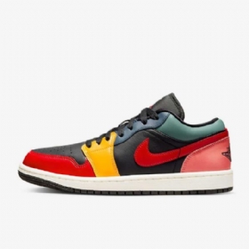Boty Nike Air Jordan 1 Low Tops Se Pro Ženy Černá Modrá Červená