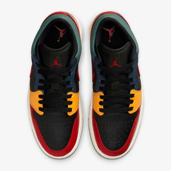 Boty Nike Air Jordan 1 Low Tops Se Pro Ženy Černá Modrá Červená