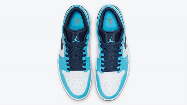 Boty Nike Air Jordan 1 Low Tops Unc Pro Muže Modrý Bílý