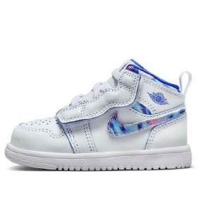 Boty Nike Air Jordan 1 Mid Tops Alt Se Gc Td Pro Děti Bílá Modrá