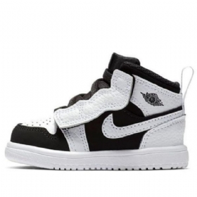 Boty Nike Air Jordan 1 Mid Tops Alt Td Pro Děti Bílá Černá