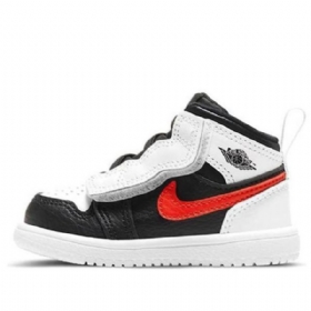 Boty Nike Air Jordan 1 Mid Tops Alt Td Pro Děti Černá Bílý