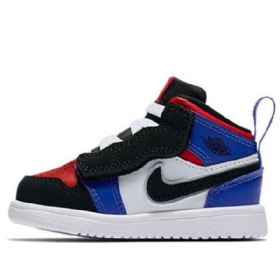 Boty Nike Air Jordan 1 Mid Tops Alt Td Pro Děti Černá Modrý Bílý
