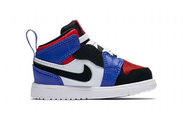 Boty Nike Air Jordan 1 Mid Tops Alt Td Pro Děti Černá Modrý Bílý