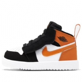 Boty Nike Air Jordan 1 Mid Tops Alt Td Pro Děti Černá Oranžový