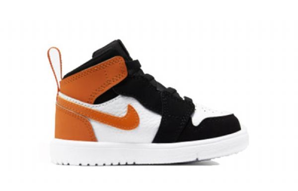 Boty Nike Air Jordan 1 Mid Tops Alt Td Pro Děti Černá Oranžový