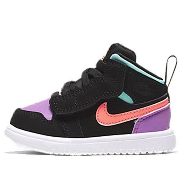 Boty Nike Air Jordan 1 Mid Tops Alt Td Pro Děti Černé