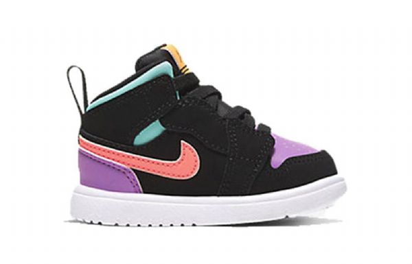 Boty Nike Air Jordan 1 Mid Tops Alt Td Pro Děti Černé