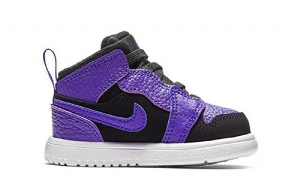 Boty Nike Air Jordan 1 Mid Tops Alt Td Pro Děti Černé