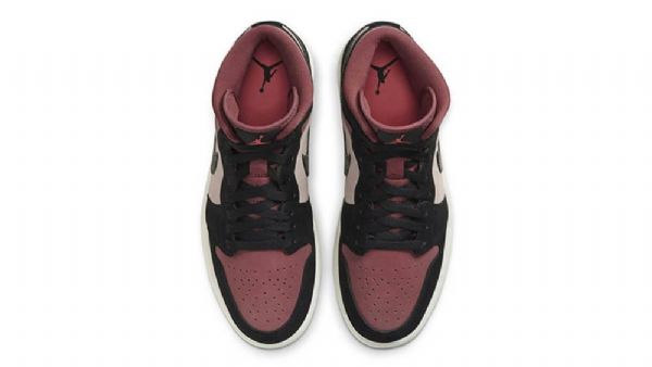 Boty Nike Air Jordan 1 Mid Tops Canyon Rust Pro Ženy Černá Burgundy