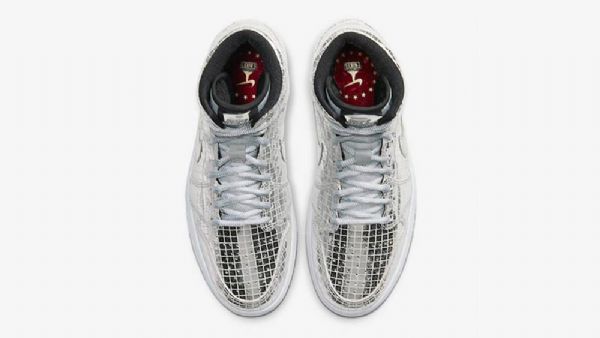 Boty Nike Air Jordan 1 Mid Tops Disco Ball Pro Muže Stříbrné