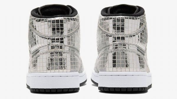 Boty Nike Air Jordan 1 Mid Tops Disco Ball Pro Muže Stříbrné