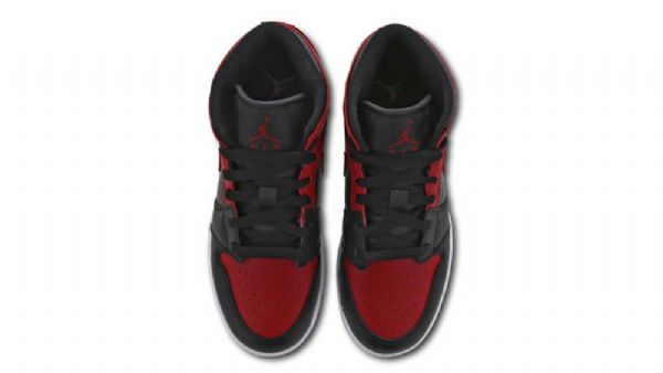 Boty Nike Air Jordan 1 Mid Tops Gs Banned Pro Muže Černá Červený