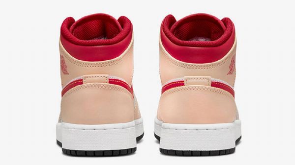 Boty Nike Air Jordan 1 Mid Tops Gs Pro Ženy Béžová Červená