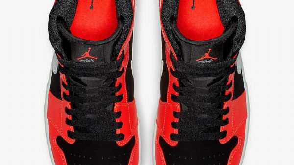 Boty Nike Air Jordan 1 Mid Tops Infrared 23 Pro Muže Černá Červený